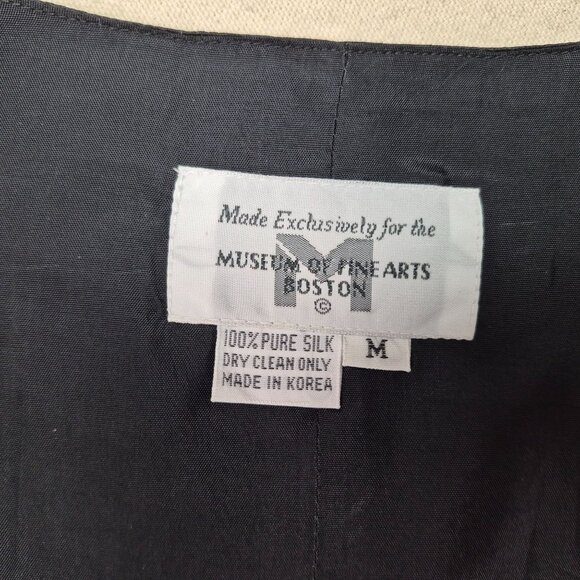 Men's Formal Silk Vest & Matching Tie Museum of Fine Arts Boston 5-Button Sz M - Picture 5 of 8